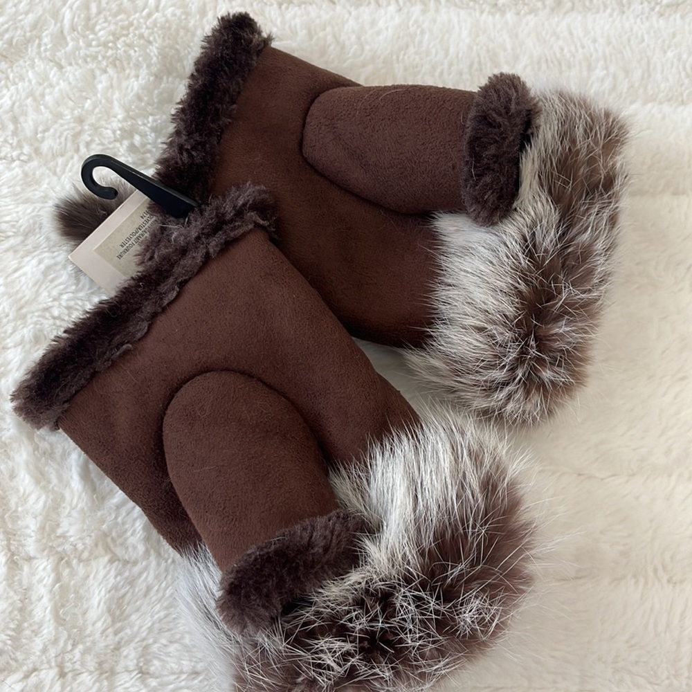 NEW | Rabbit Fur | Fingerless Gloves